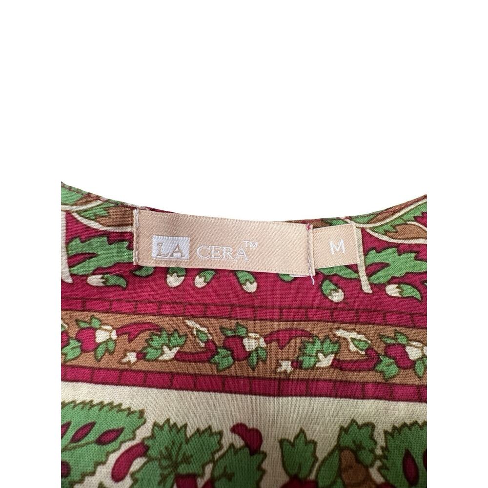 La Cera Grannycore Muumuu Housedress Boho Peasant Lounge Dress M - Picture 5 of 9